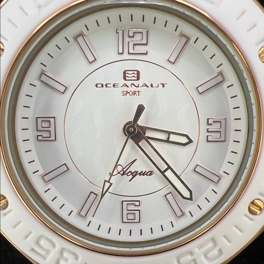 Oceanaut Sport White & Rose Gold Aqua Watch, Never Worn - Picture 4 of 11